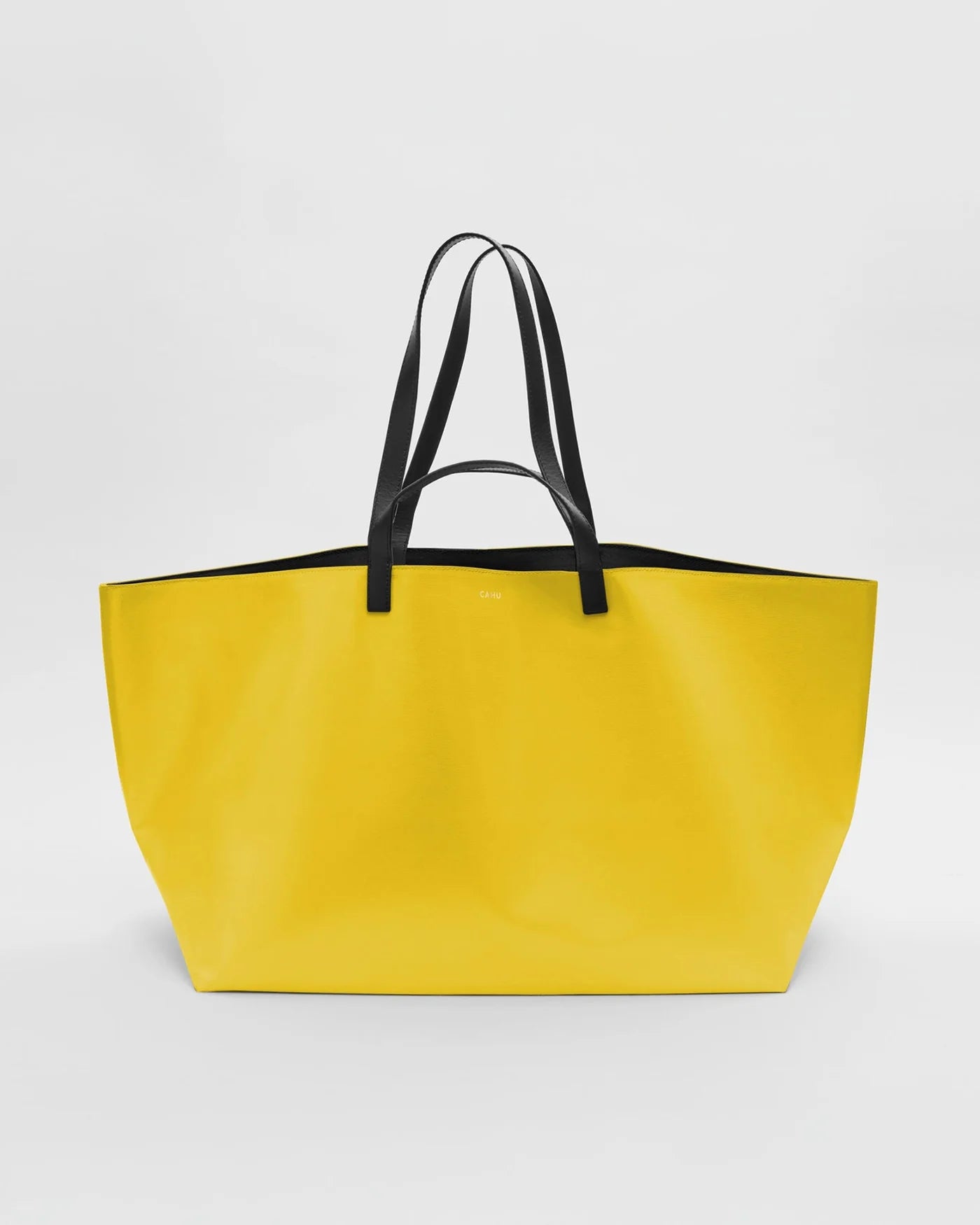 Cahu Paris Leather and Canvas Large Tote Bag