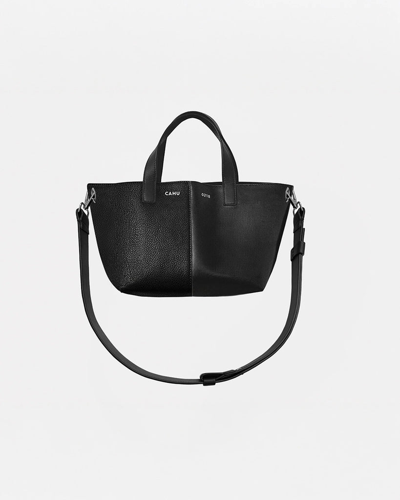 Cahu-Paris Le Pratique Leather and Canvas Small Handbag