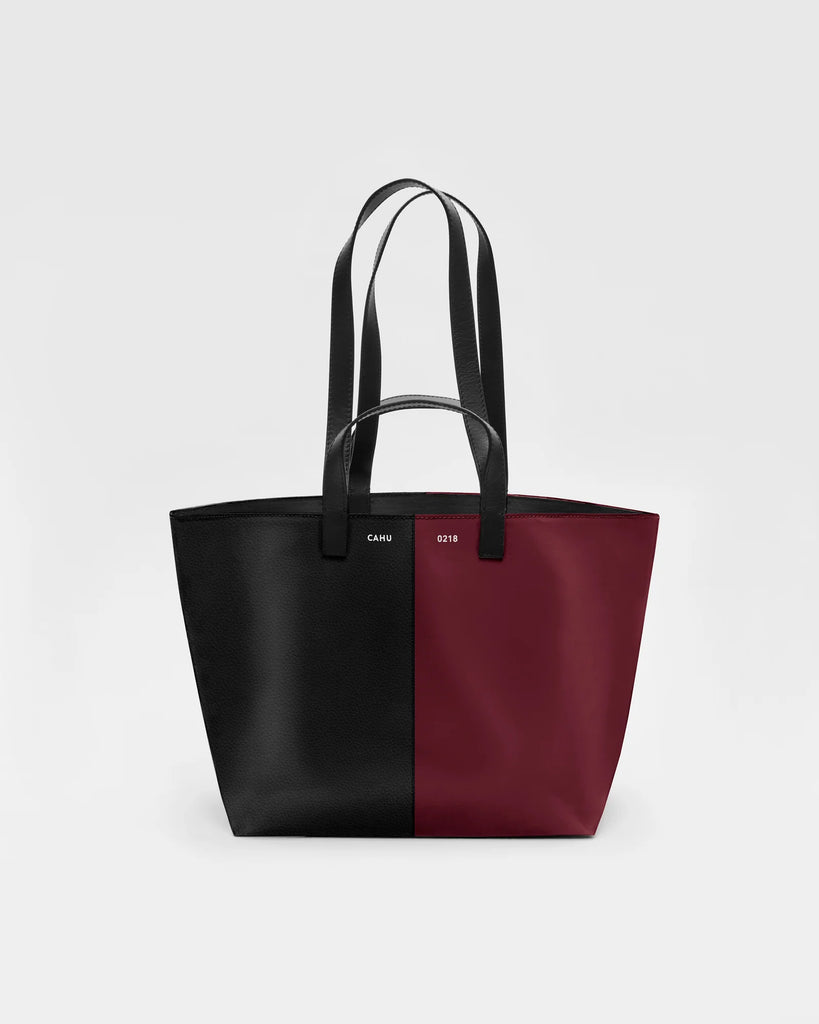 Cahu-Paris Pratique Small Leather and Canvas Tote Bag