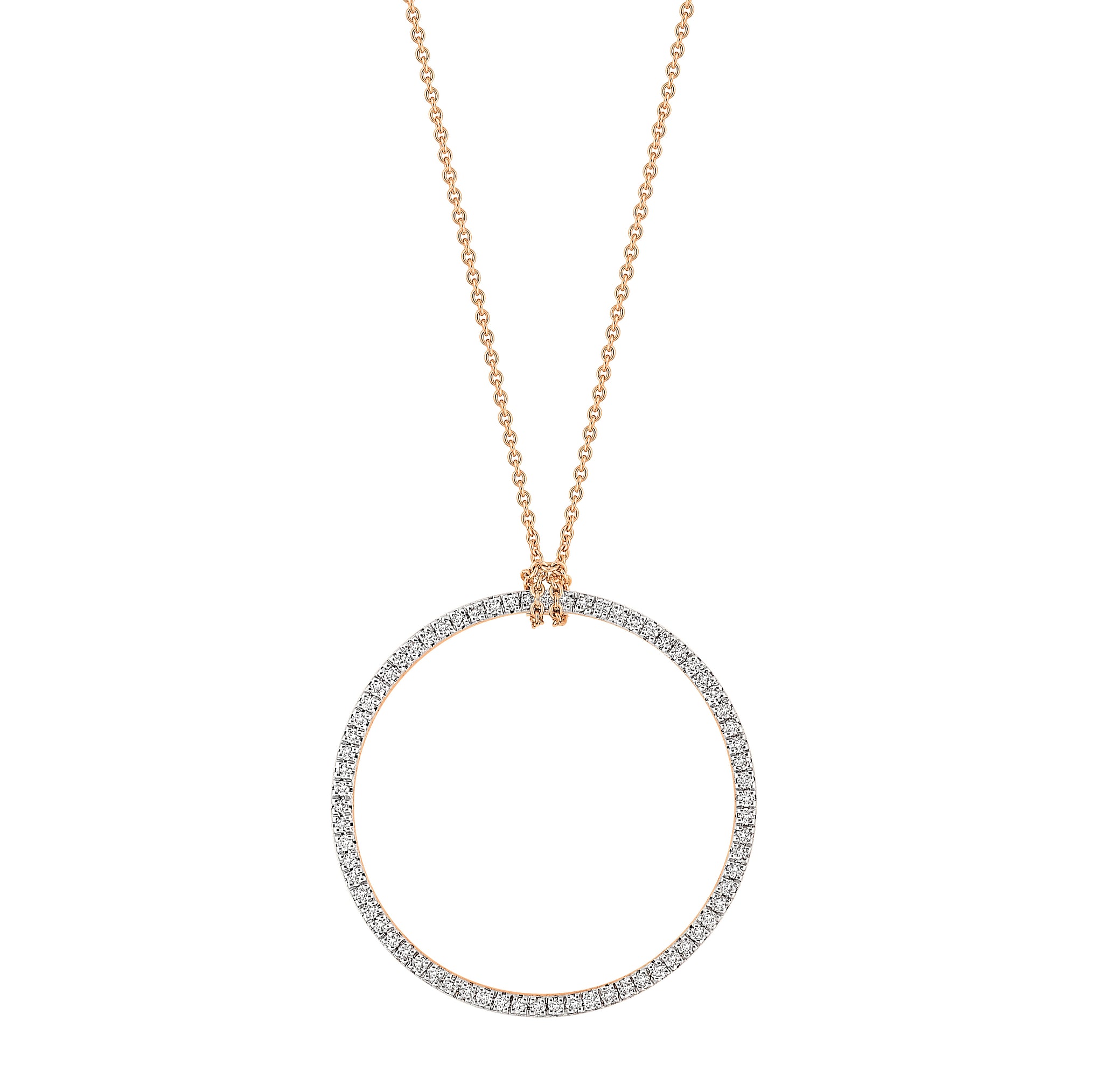 GINETTE NY Baby diamond circle on chain