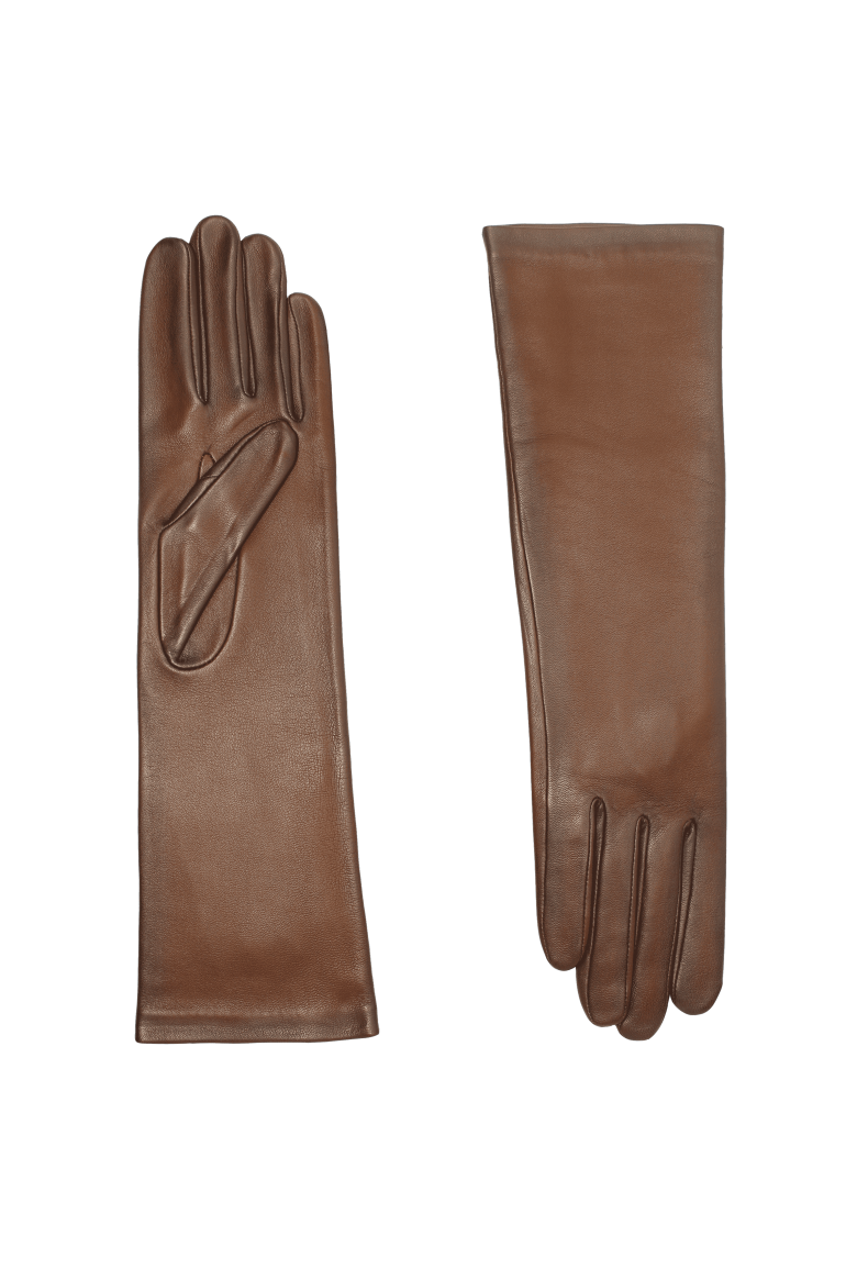 AGNELLE Celia Mid-length Lambskin Glove Cashmere Lining