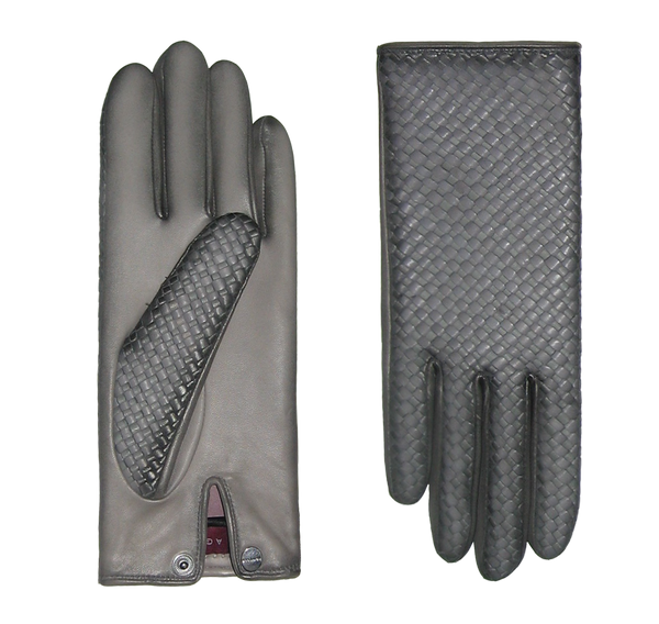 AGNELLE Chloe Tresse leather gloves