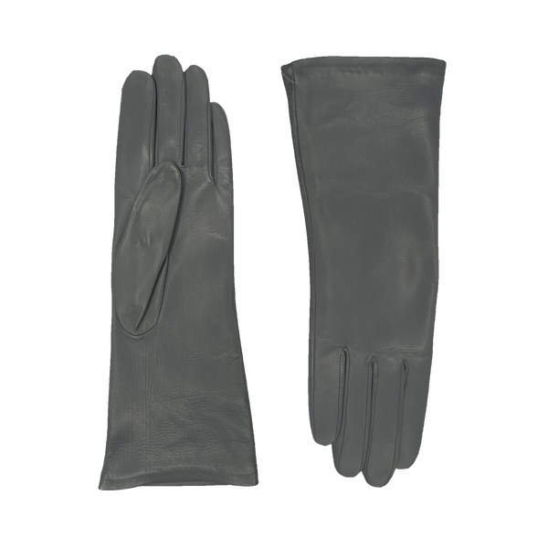 AGNELLE Christina Grey Lambskin Glove Lined in Cashmere