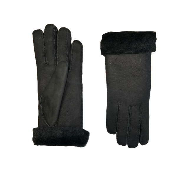 AGNELLE Denise Black Shearling Glove
