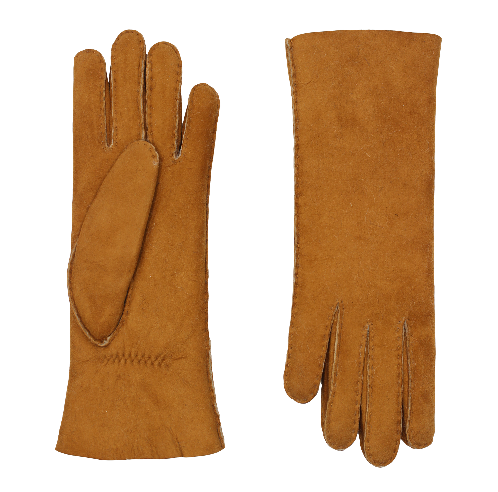 AGNELLE Denise Chesnut Shearling Glove