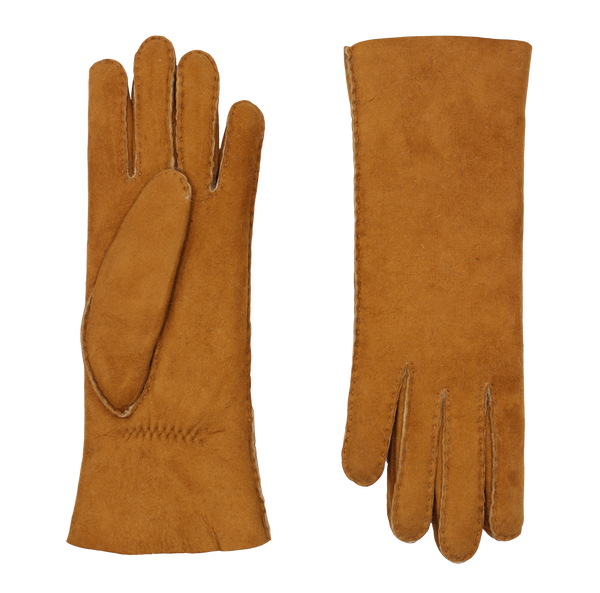 AGNELLE Denise Chesnut Shearling Glove