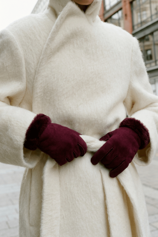AGNELLE Denise Shearling Gloves