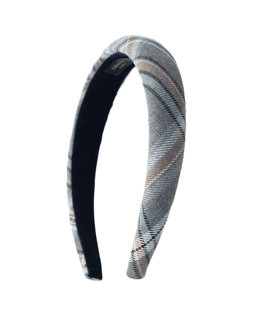 ALEXANDRE DE PARIS Plaid Padded Headband