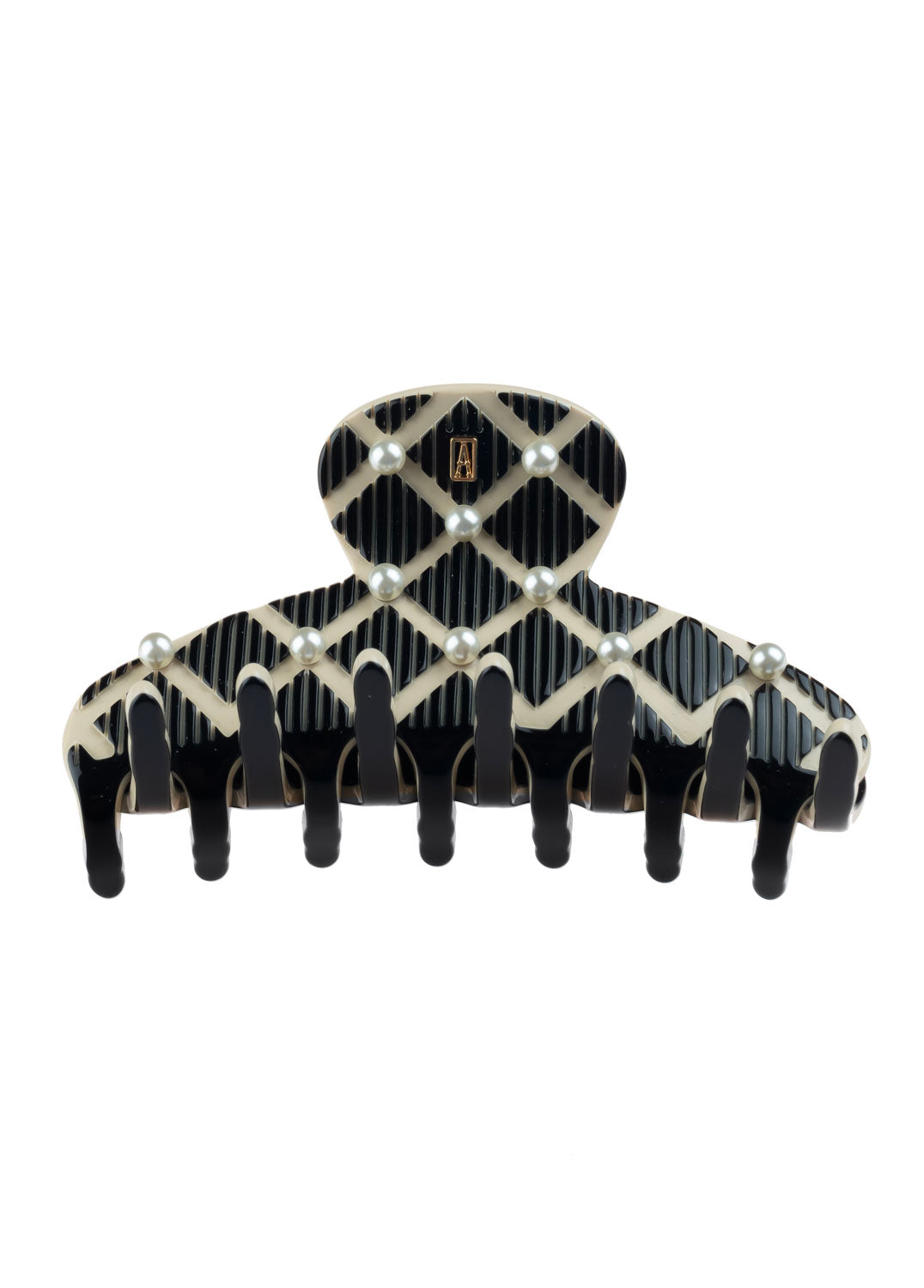 ALEXANDRE DE PARIS Jasmin Medium Acetate and Small Pearls Hair Clip