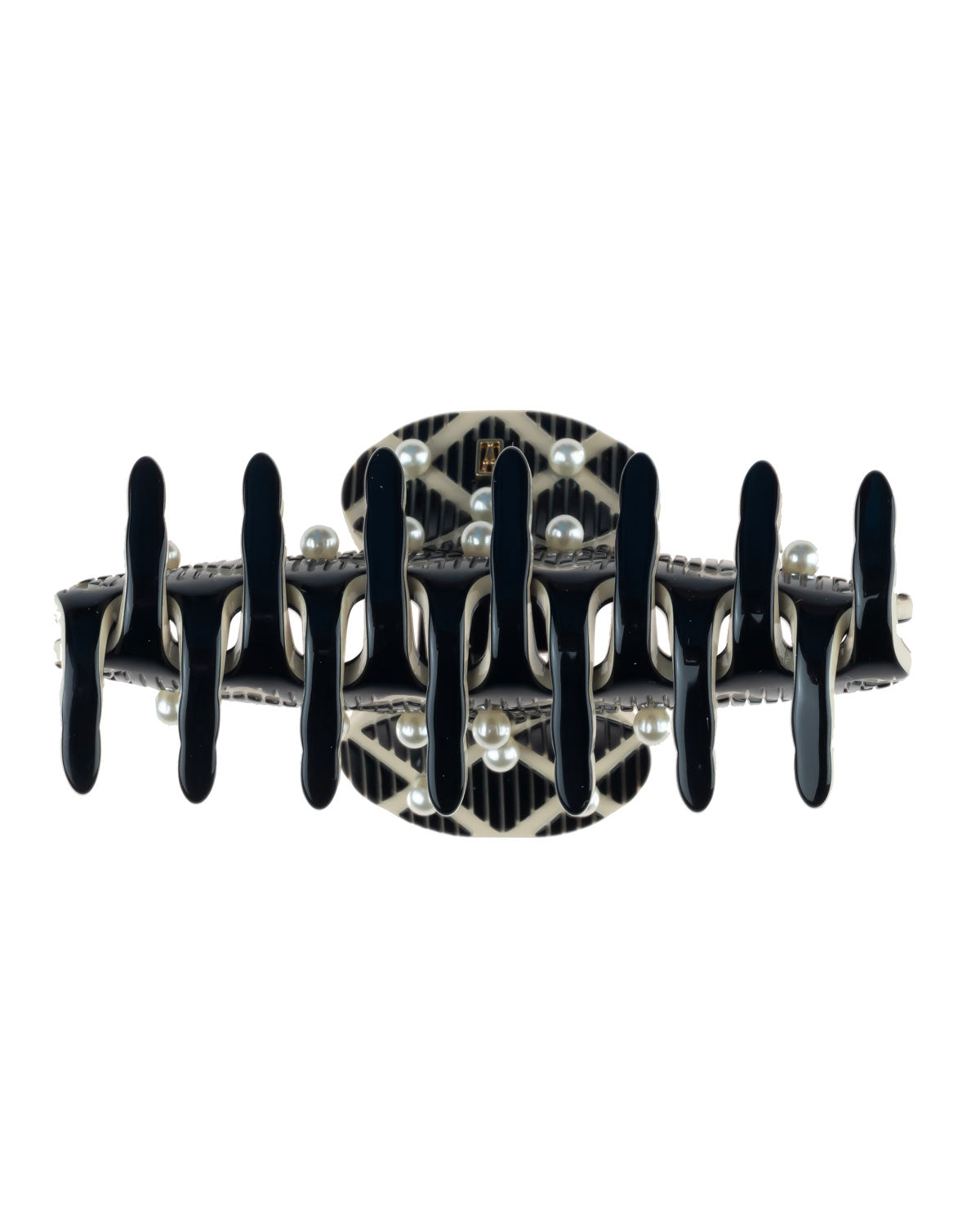 ALEXANDRE DE PARIS Jasmin Medium Acetate and Small Pearls Hair Clip