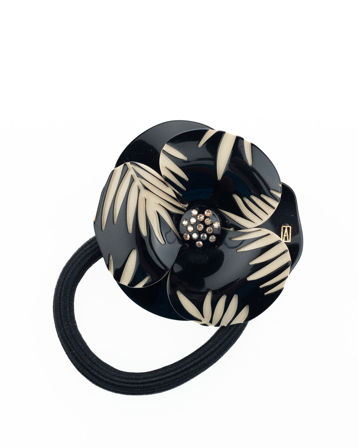 ALEXANDRE DE PARIS Camelia Palm Acetate Hair Tie