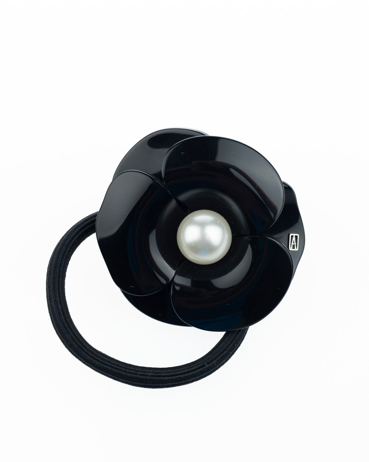 ALEXANDRE DE PARIS Camelia Mythic Acetate and Pearl Hair Tie