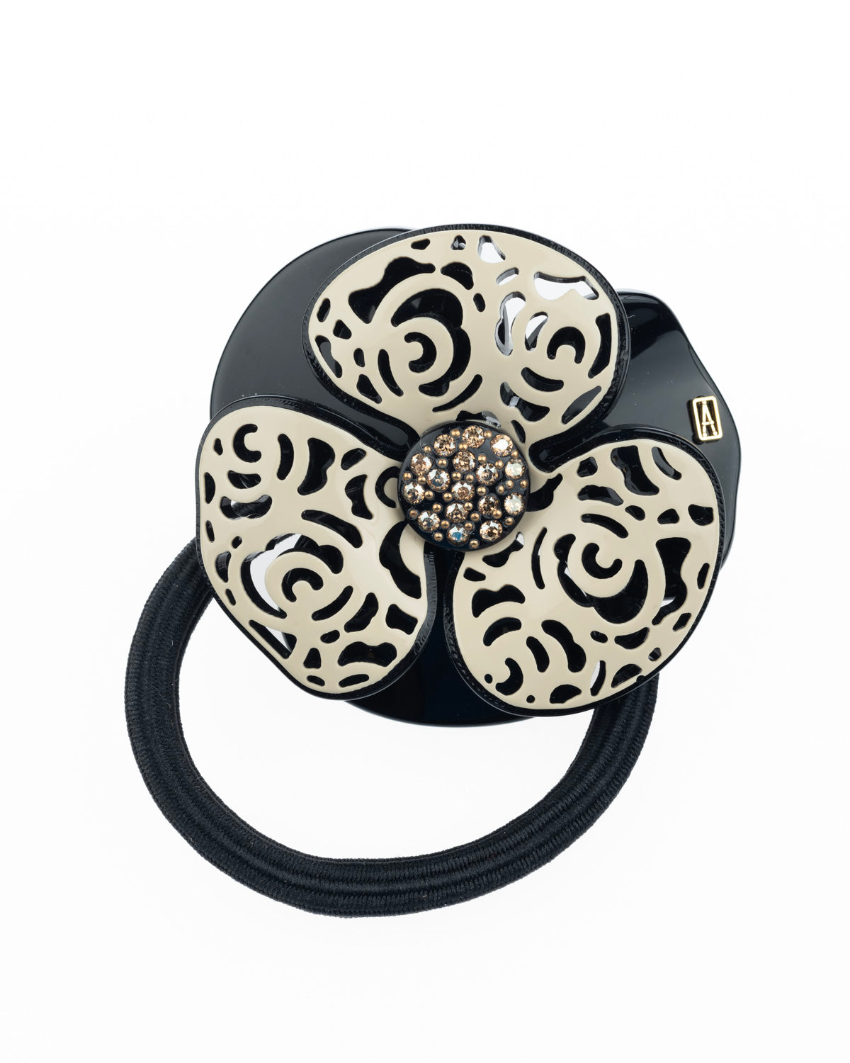 ALEXANDRE DE PARIS Cite Fleurie Camelia Acetate Hair Tie