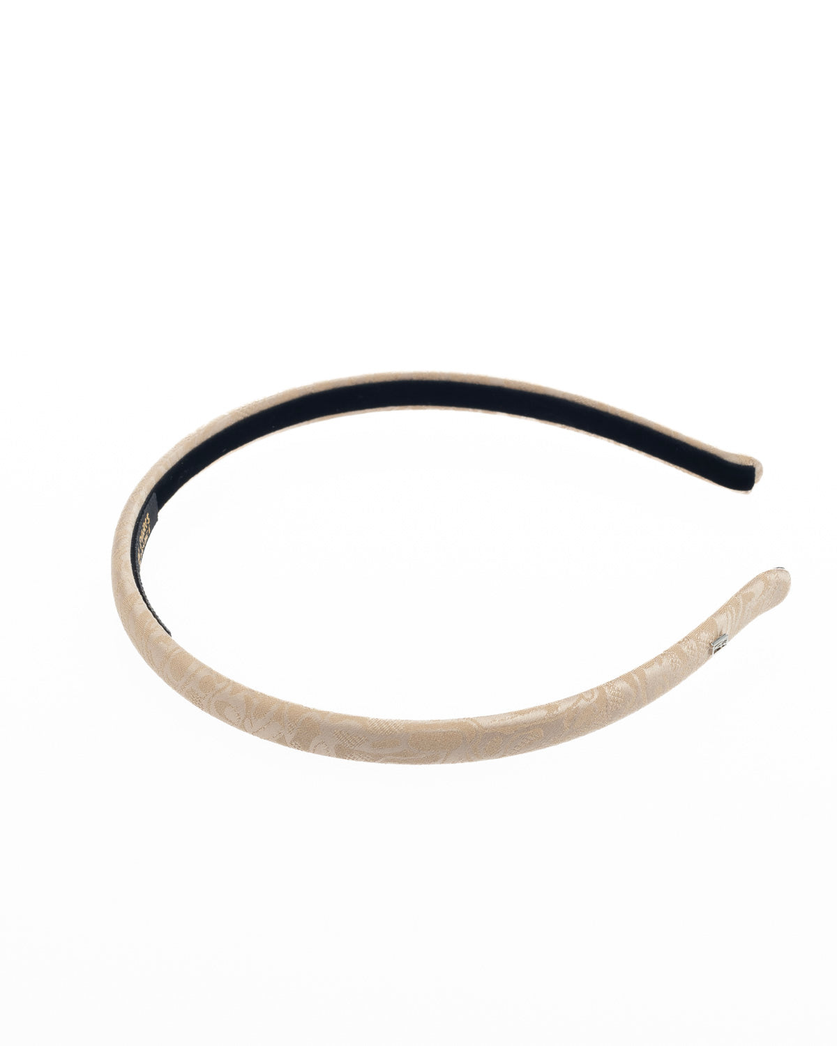 ALEXANDRE DE PARIS Thin Amaretto Silk Headband