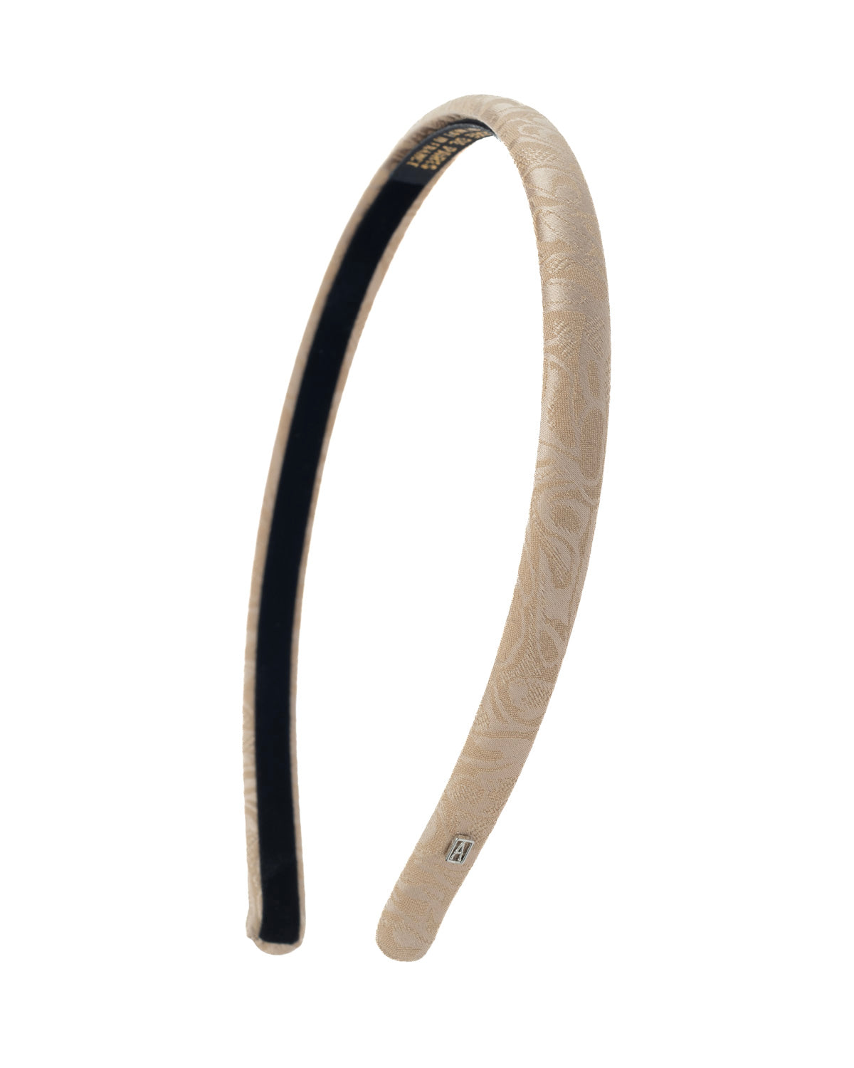 ALEXANDRE DE PARIS Thin Amaretto Silk Headband