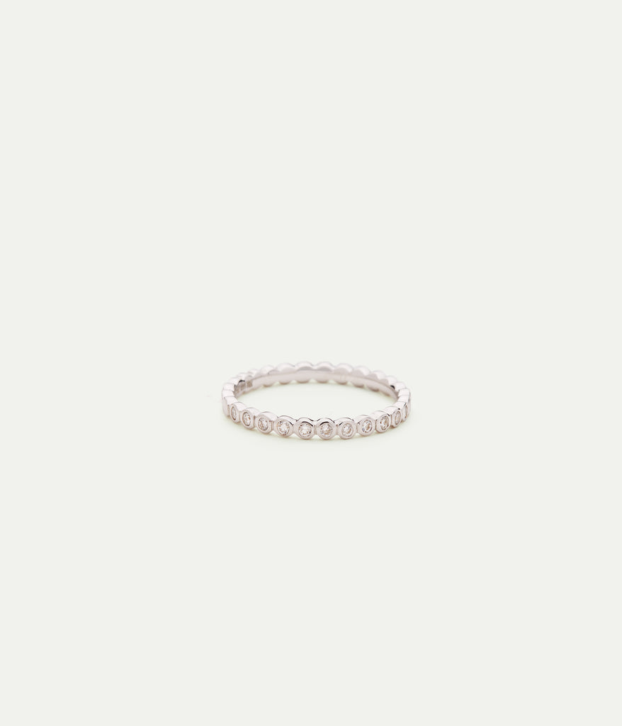 WE BY WHITE BIRD, White Gold Estelle Diamonds Ring