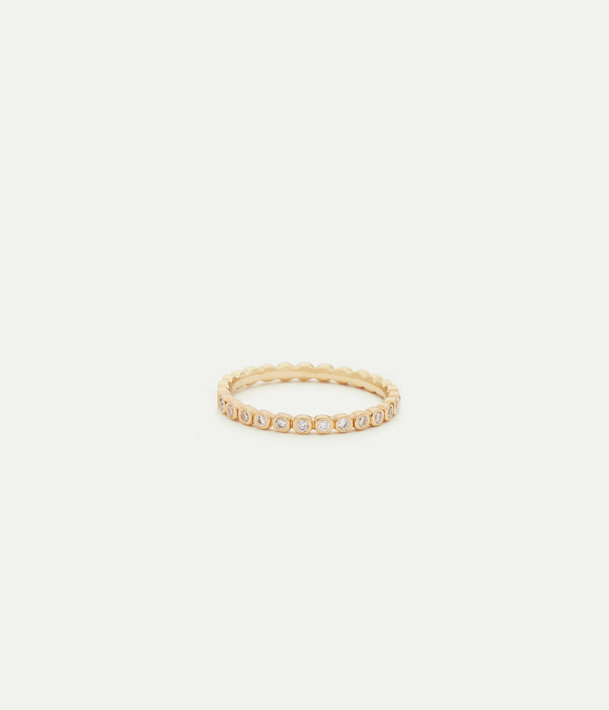 WE BY WHITE BIRD, Yellow Gold Estelle Diamonds Ring