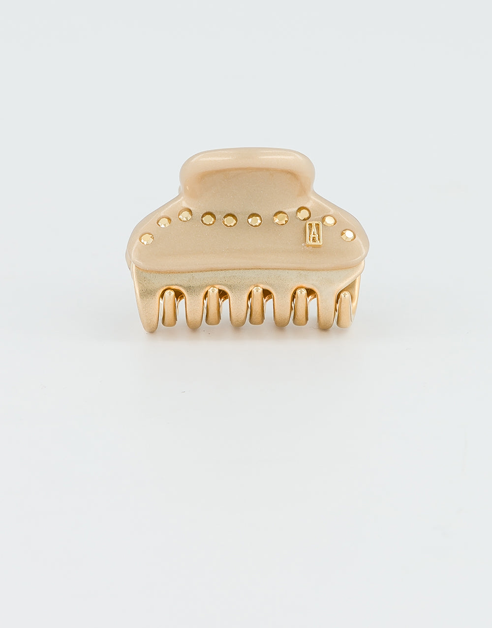 ALEXANDRE DE PARIS Vendome Gold and Crystals Small Hair Clip