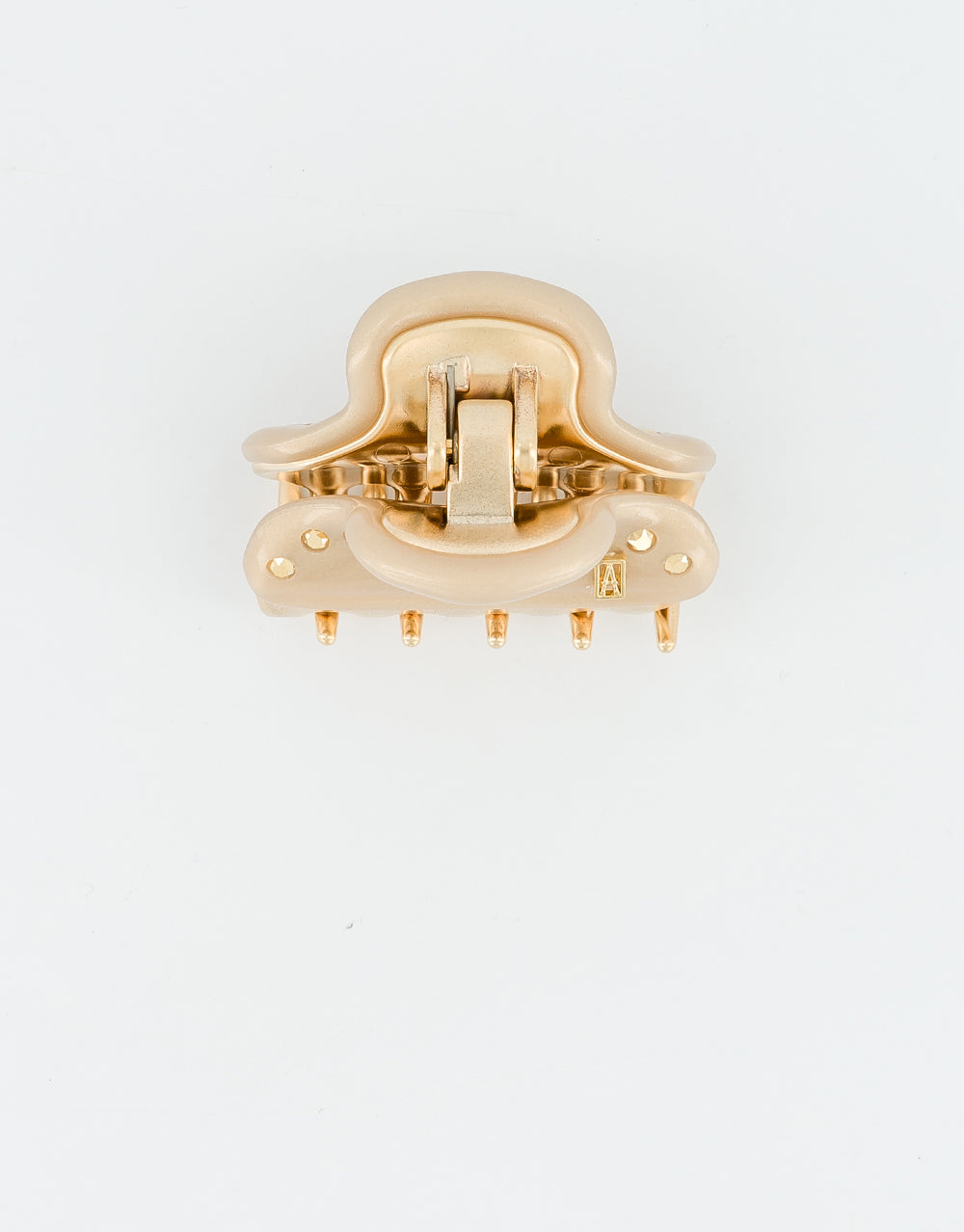 ALEXANDRE DE PARIS Vendome Gold and Crystals Small Hair Clip