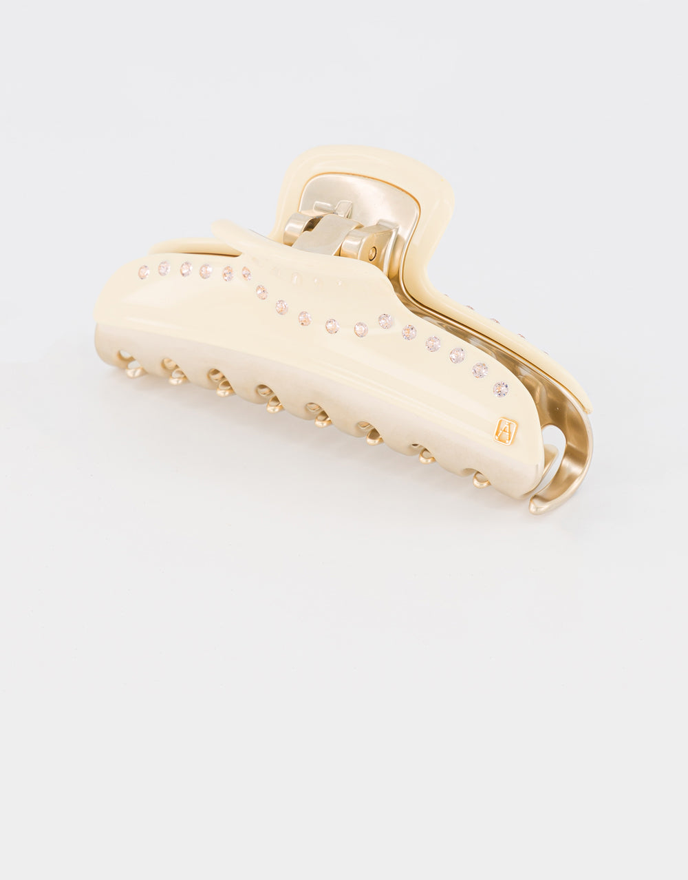 Alexandre de Paris Vendome Large Ivory Crystal Hair Claw Clip