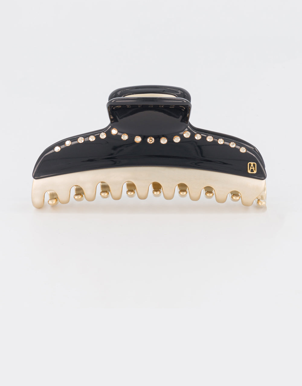 Alexandre de Paris Vendome Large Black Crystal Hair Claw Clip