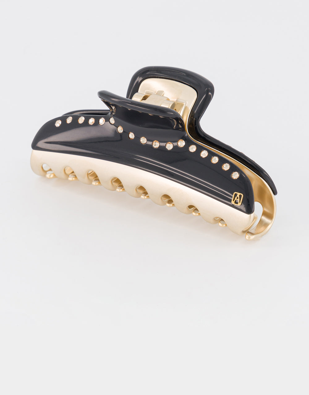 Alexandre de Paris Vendome Large Black Crystal Hair Claw Clip