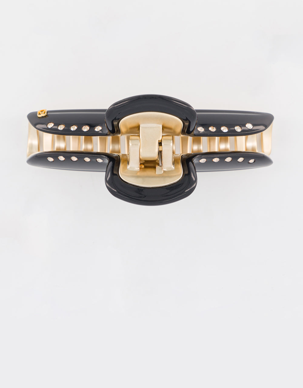 Alexandre de Paris Vendome Large Black Crystal Hair Claw Clip