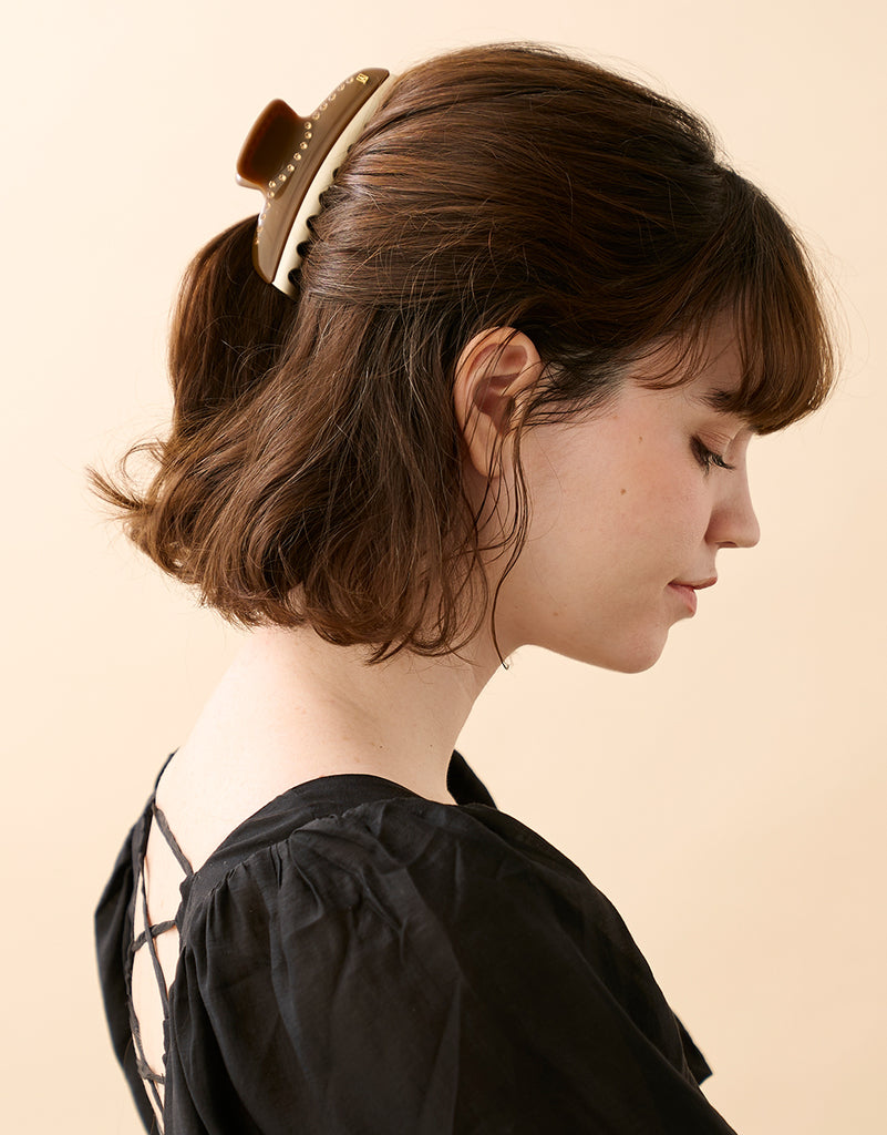 ALEXANDRE DE PARIS Autumn Swarovski large Vendome hair claw clip