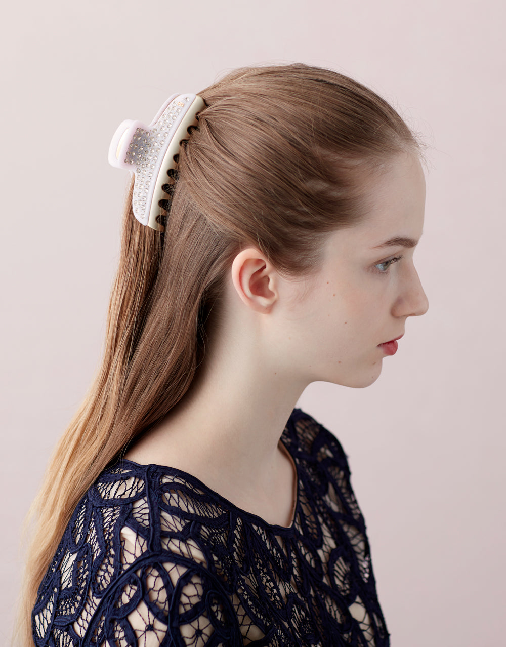 ALEXANDRE DE PARIS Gold-Plated Crystal-Embellished Claw Hair Clip