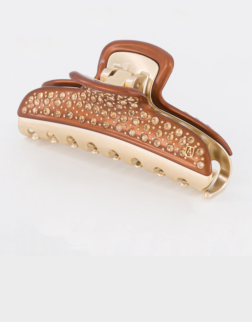 ALEXANDRE DE PARIS Gold-Plated Crystal-Embellished Claw Hair Clip