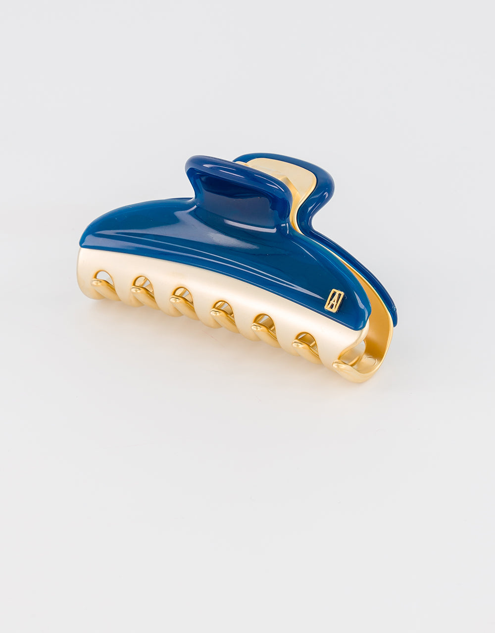 ALEXANDRE DE PARIS Vendome Medium Navy Hair Clip