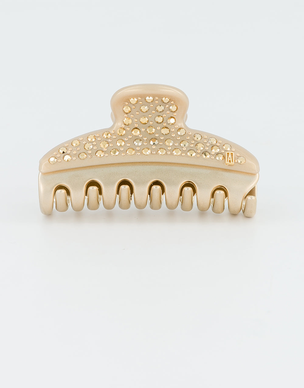 ALEXANDRE DE PARIS Vendome Gold and Crystals Medium Hair Clip