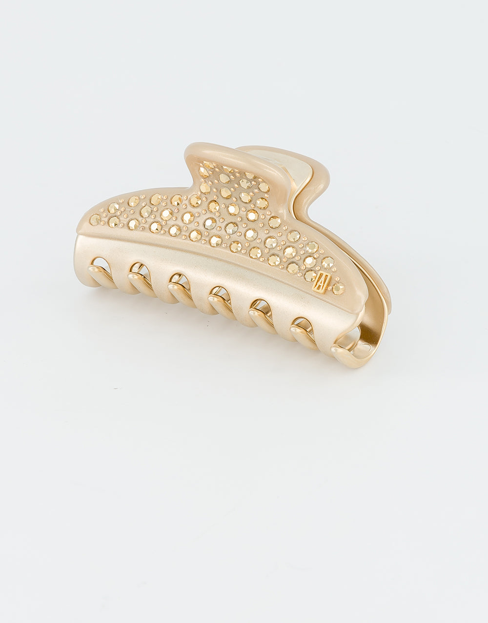 ALEXANDRE DE PARIS Vendome Gold and Crystals Medium Hair Clip