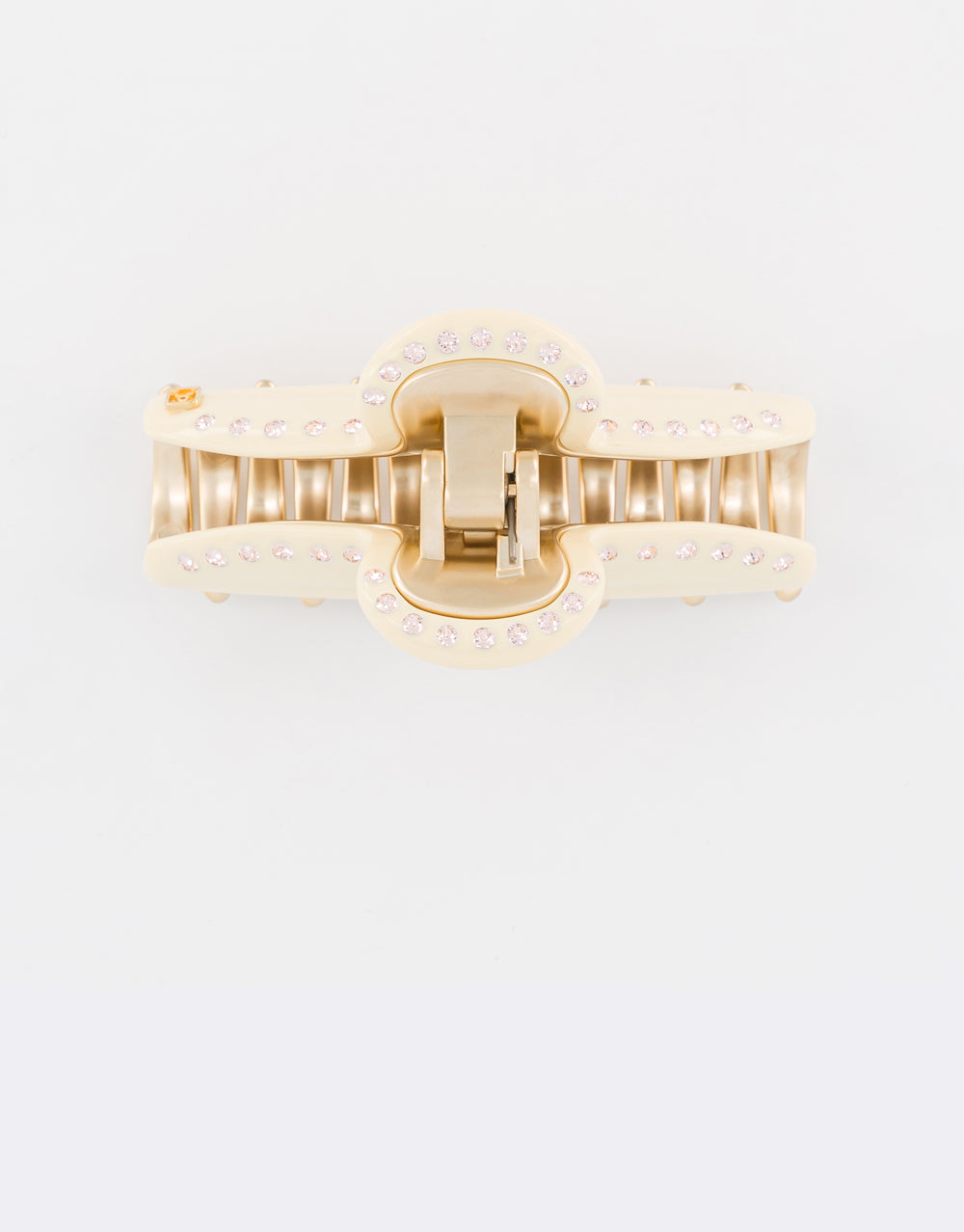 ALEXANDRE DE PARIS Vendome Double Raw Strass Medium Hair Clip