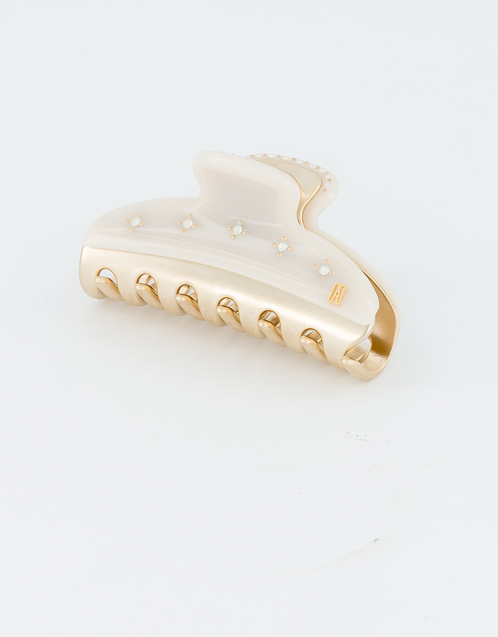 ALEXANDRE DE PARIS Vendome Ivory Strass Medium Hair Clip