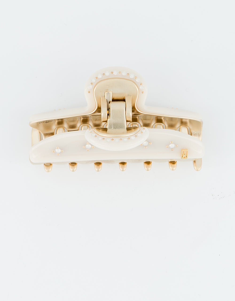 ALEXANDRE DE PARIS Vendome Ivory Strass Medium Hair Clip
