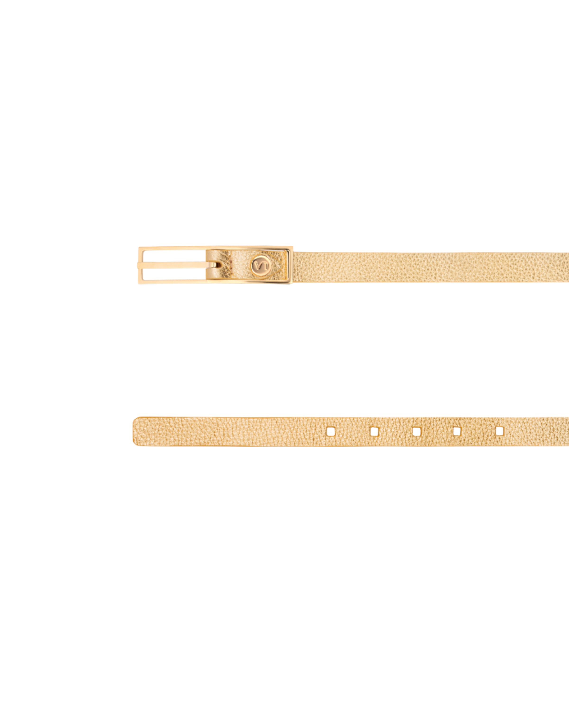 Vaincourt La Ravissante Thin Metallic Gold Belt