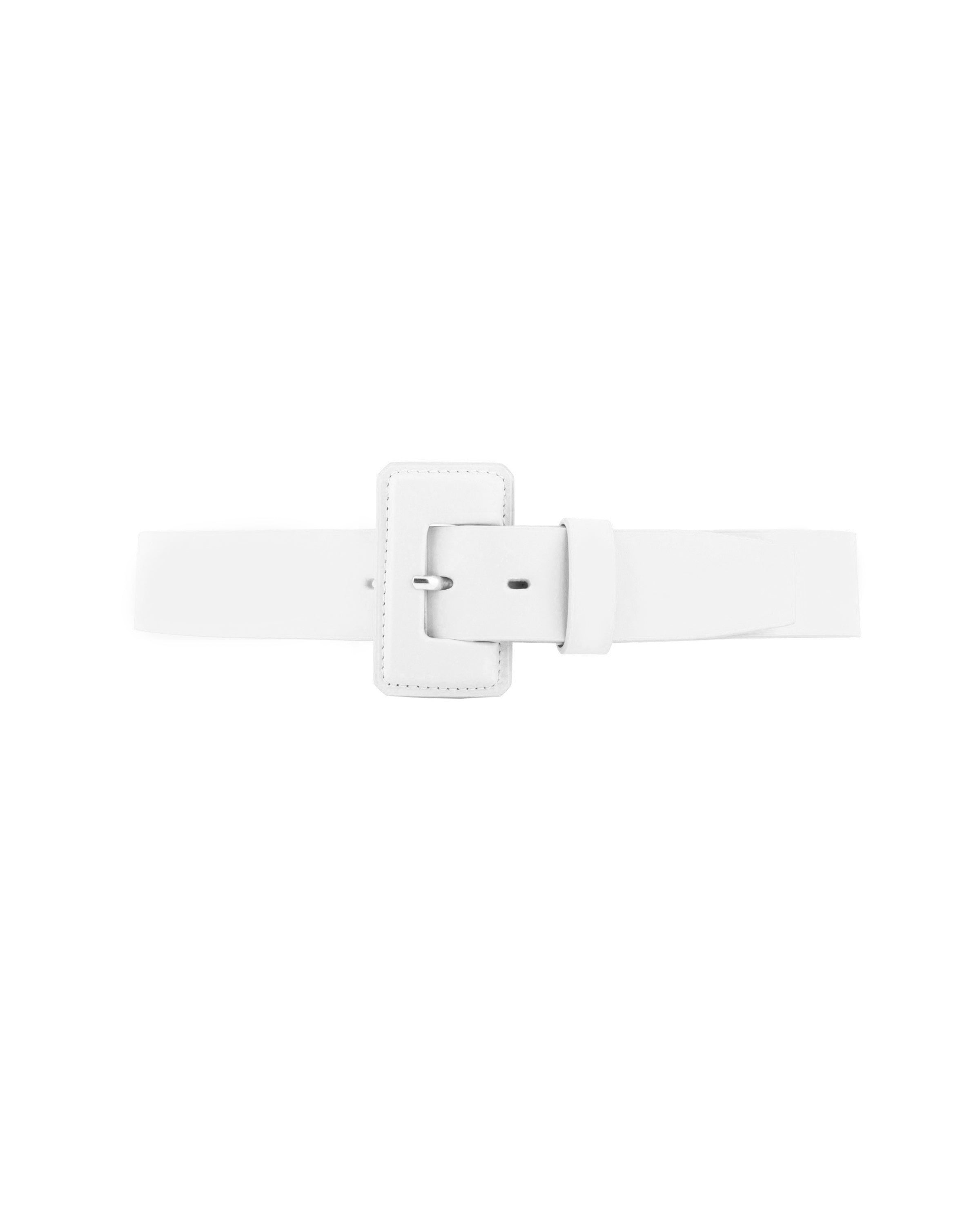 VAINCOURT La Petite Merveilleuse White leather belt