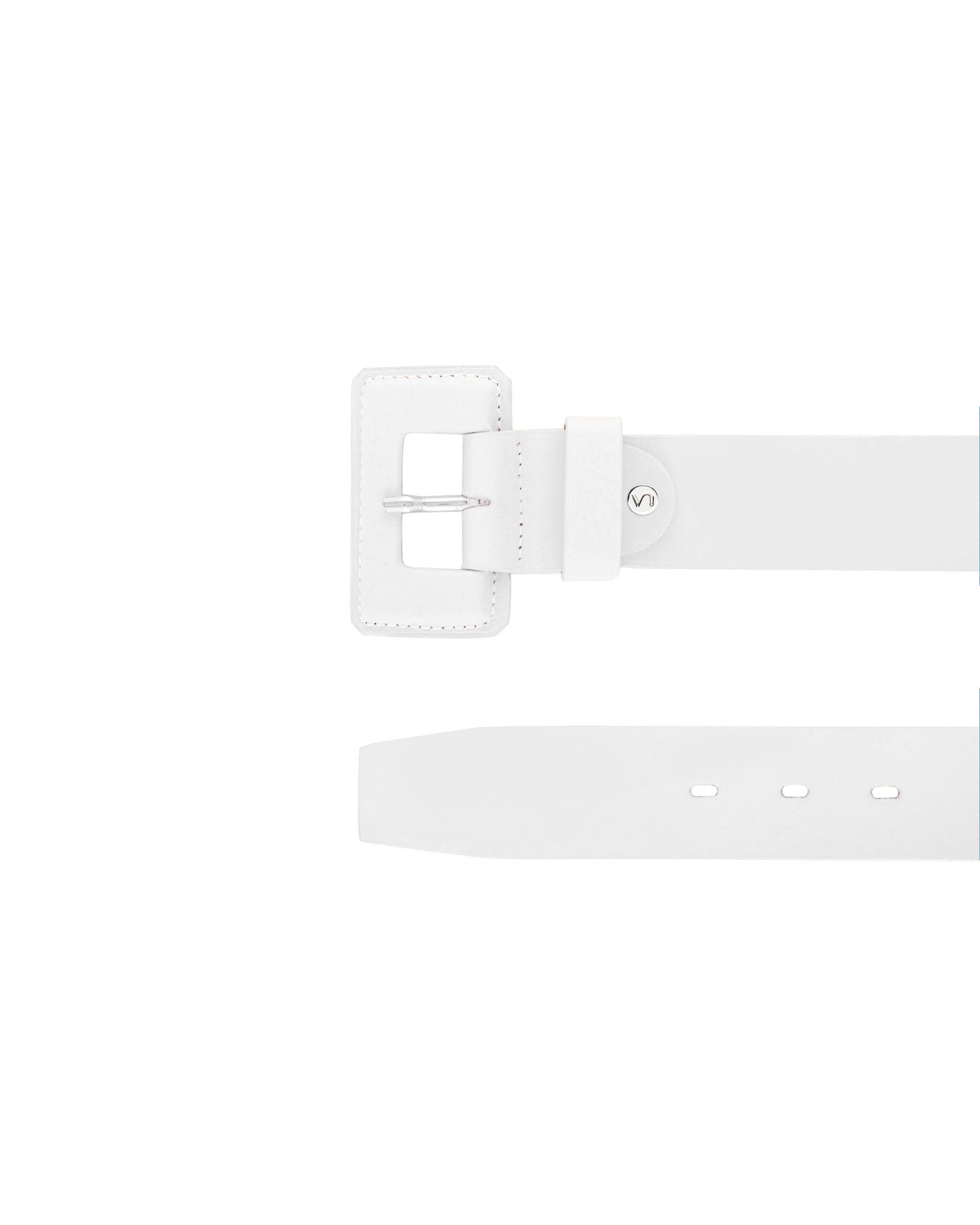 VAINCOURT La Petite Merveilleuse White leather belt