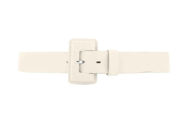 VAINCOURT La Petite Merveilleuse White leather belt