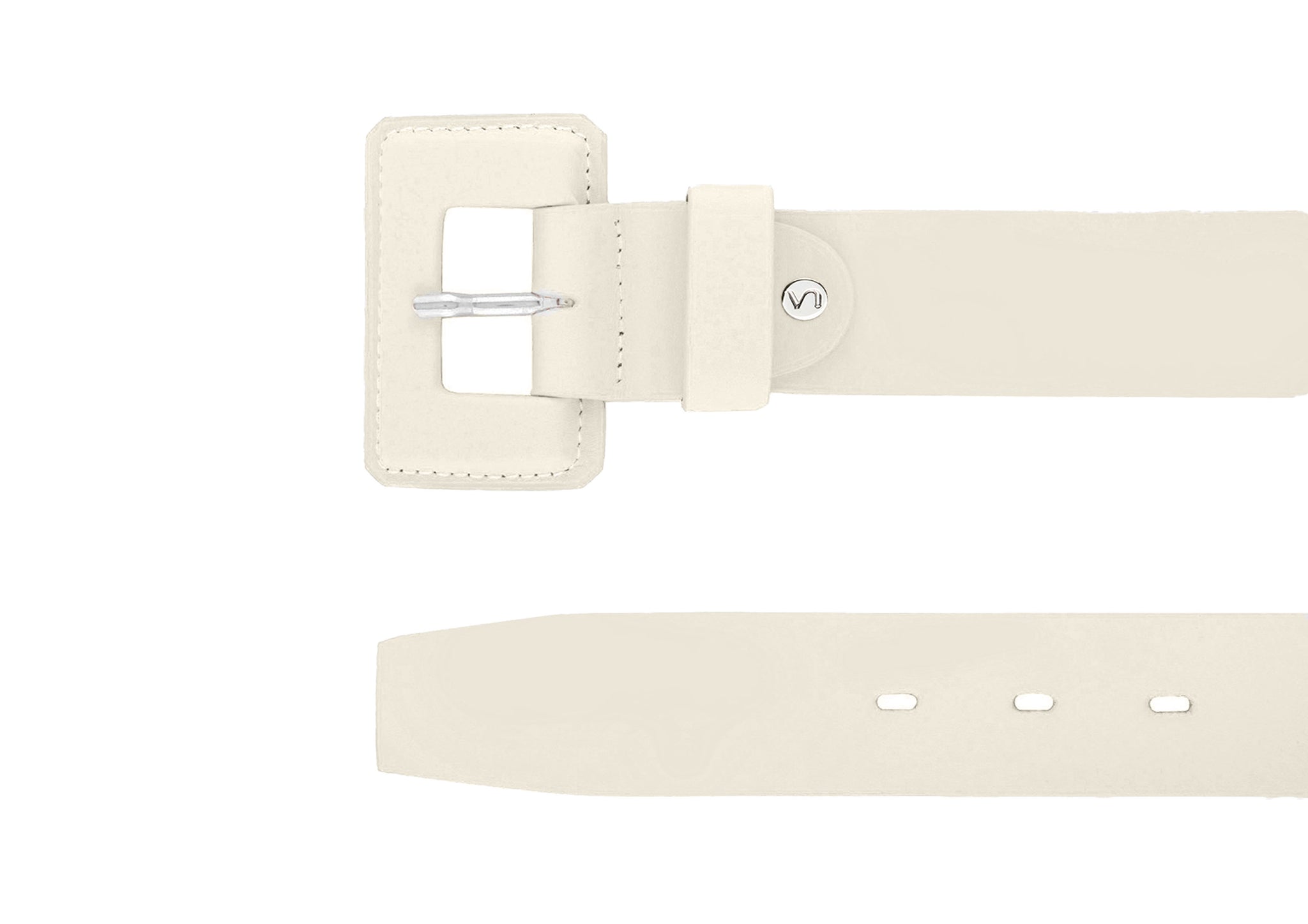 VAINCOURT La Petite Merveilleuse White leather belt