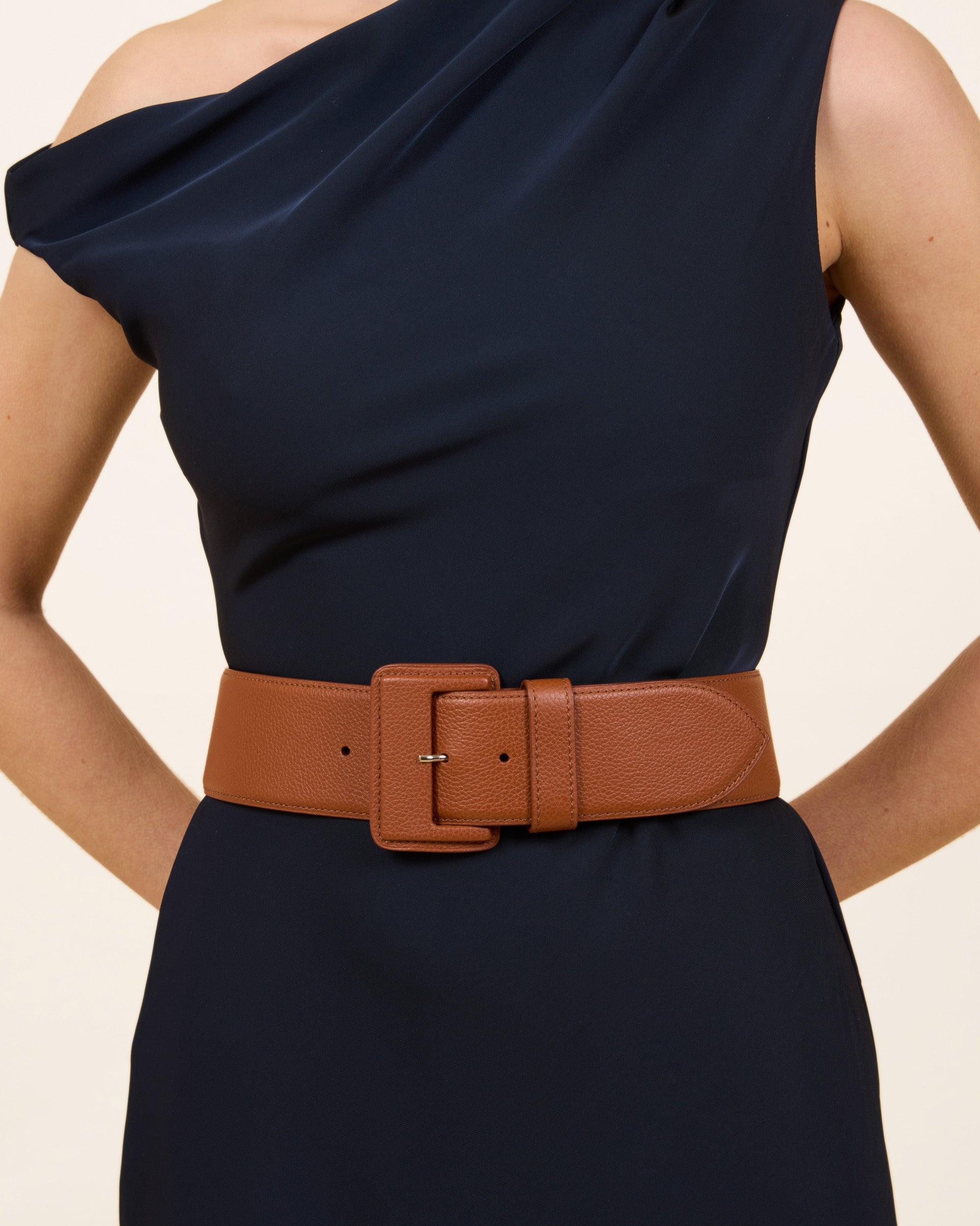 VAINCOURT La Merveilleuse Leather Buckle Belt