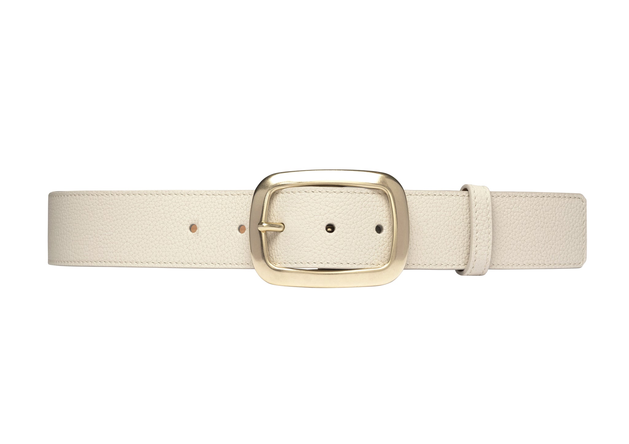 VAINCOURT La Captivante Brass Buckle Leather Belt