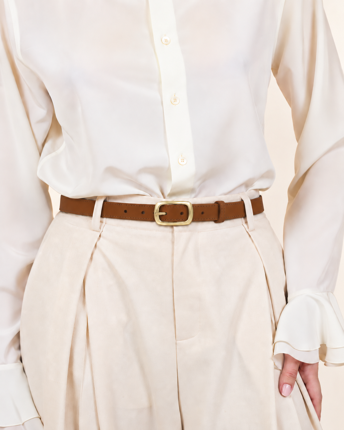VAINCOURT La Petite Captivante Leather Belt