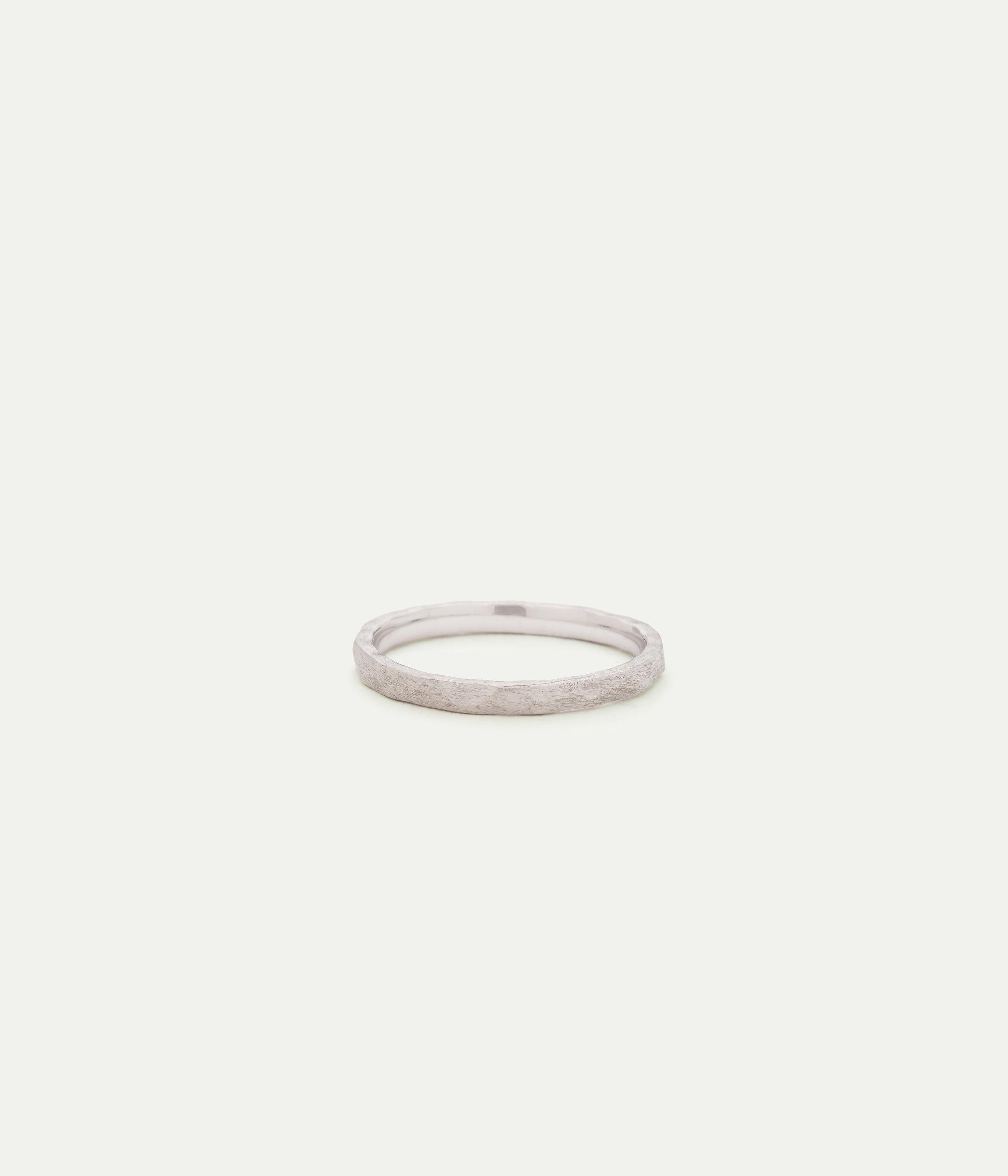 WE BY WHITE BIRD,Hammered White Gold Mick Band