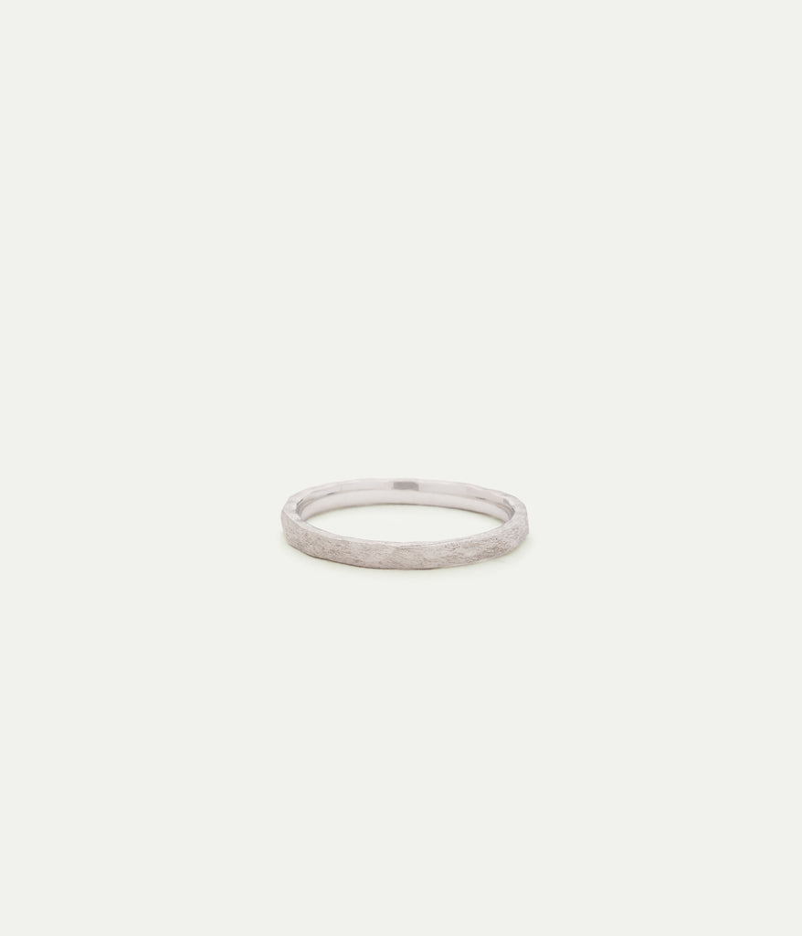 WE BY WHITE BIRD,Hammered White Gold Mick Band