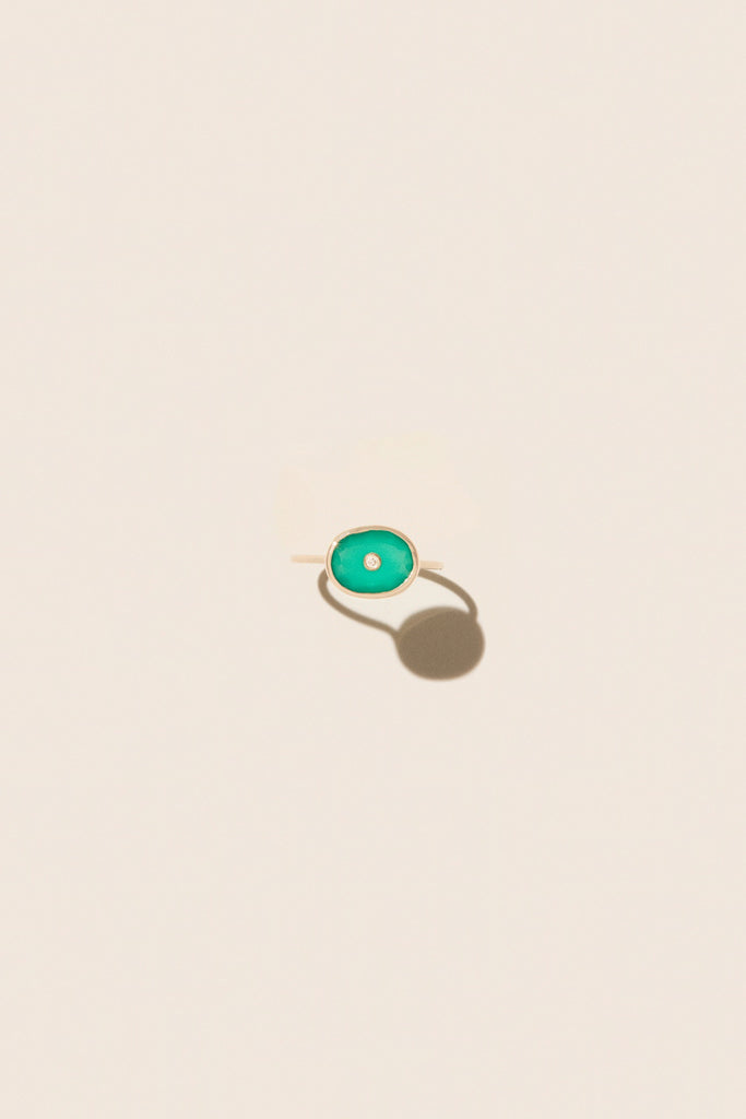 PASCALE MONVOISIN Orso Green Onyx and Diamond Ring