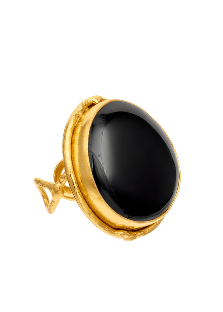 SYLVIA TOLEDANO Macaron Black Onyx ring