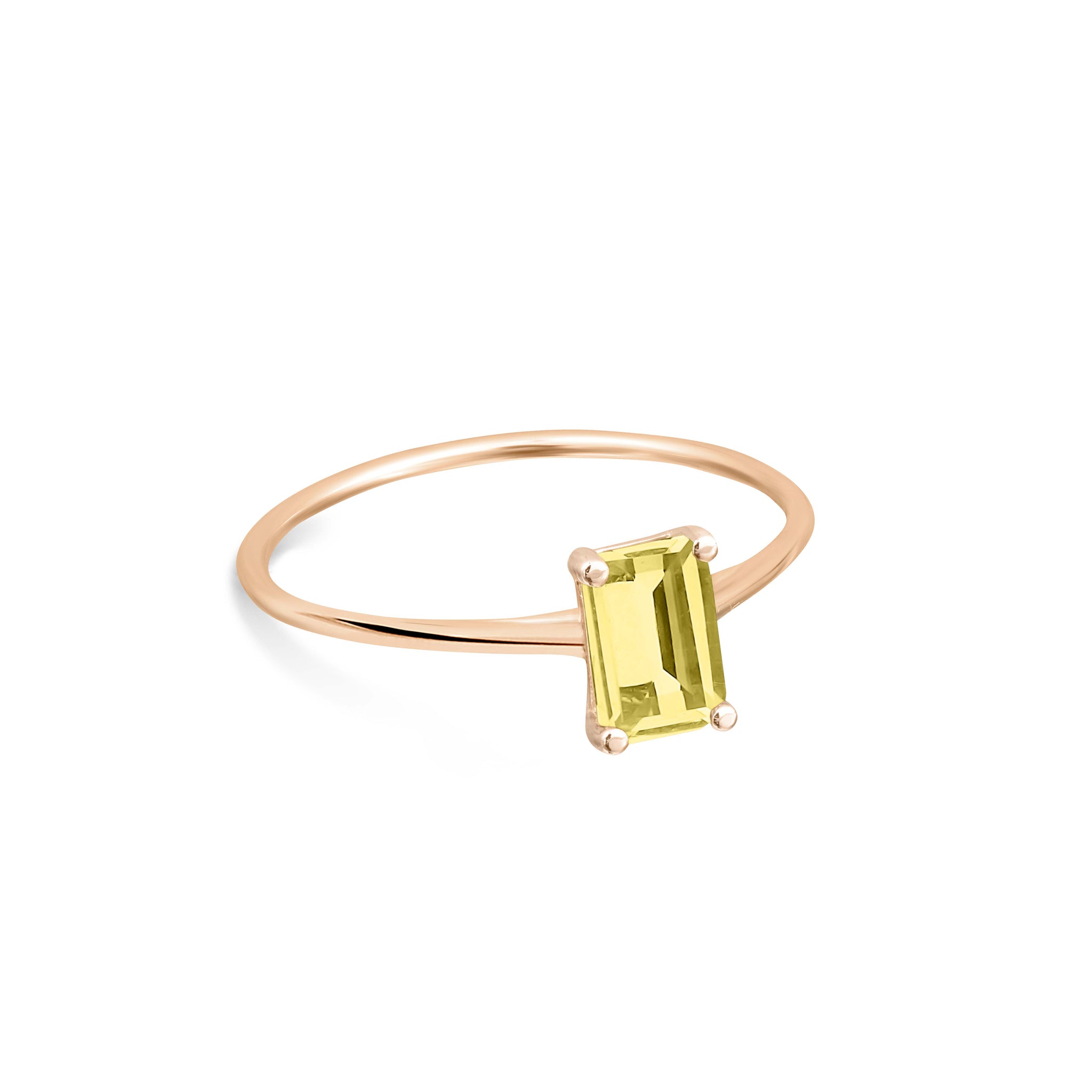 GINETTE NY Mini cocktail lemon quartz ring