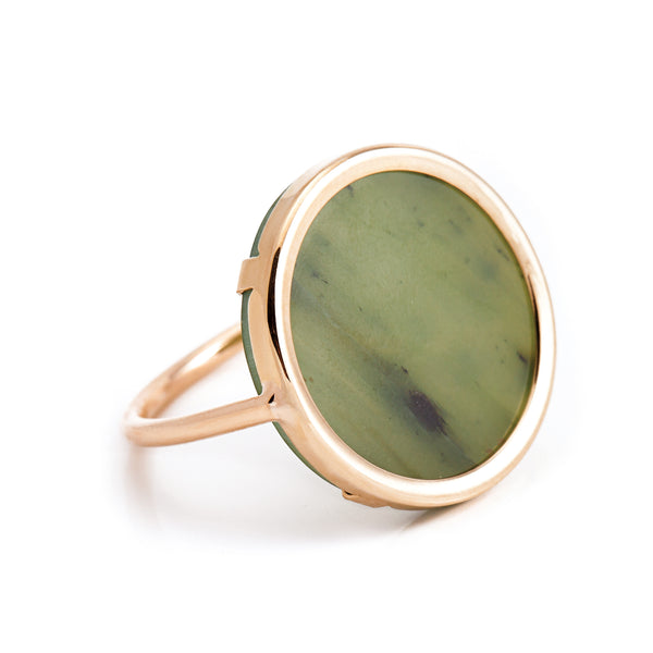 GINETTE NY Jade disc ring